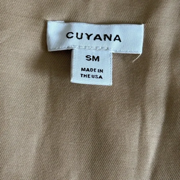 Cuyana Trench Wrap Midi Dress in Tan - Picture 9 of 12